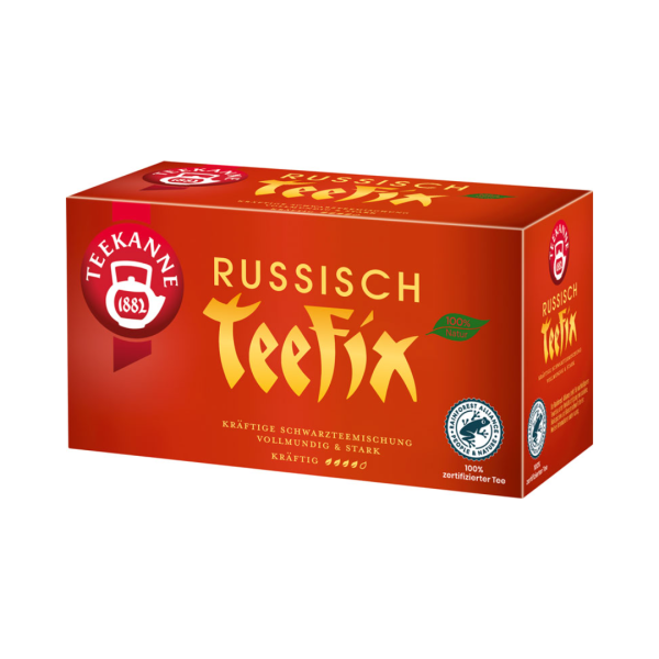 Teekanne Teefix Russisch, Schwarzteemischung, Teebeutel im Kuvert